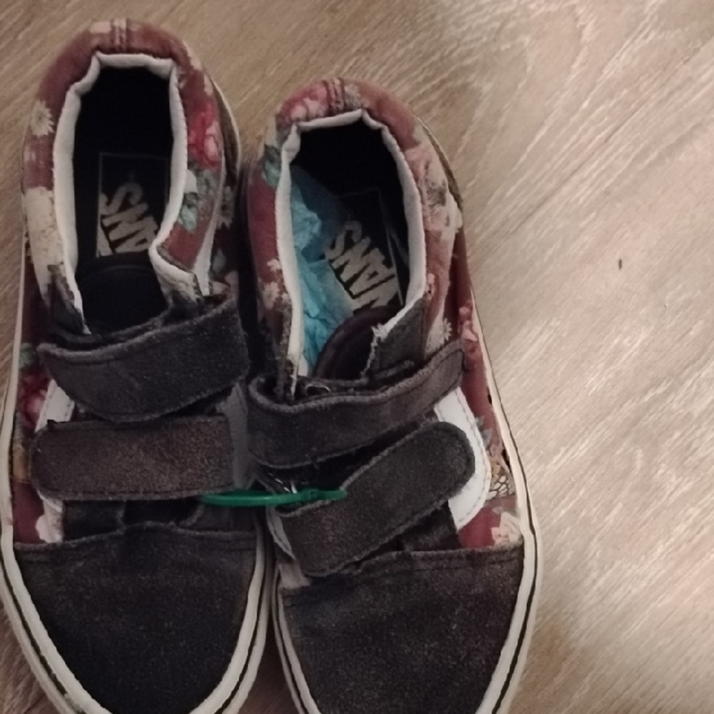 Vans Kids Black Floral Sneakers